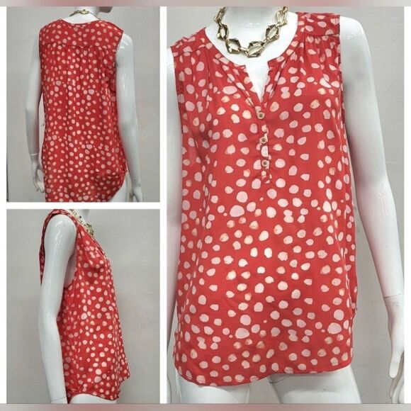 🆕Velvet by Graham & Spencer NWT Febe Royalty Blouse in Red and White (VGS-3/4) - Picture 2 of 2